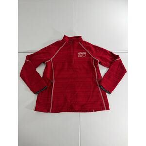 Coca Cola women’s red pullover Qaurter zip sweater size medium